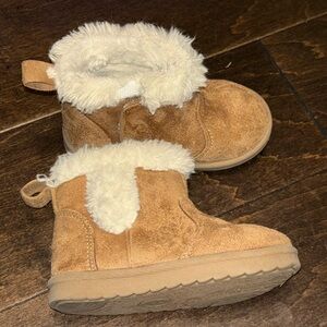 Baby Girl Toddler Furry Brown Boots